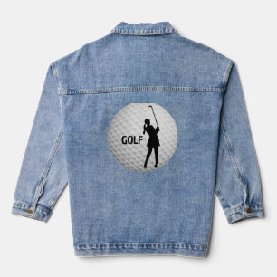 Golf Golfing Design Denim Jacket