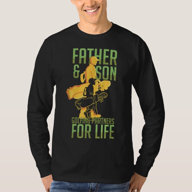 Golf Golfing Father Son Matching Dad T-Shirt (Front)