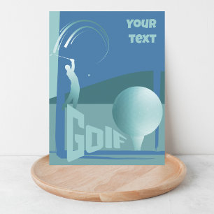 Golf golfing golfer Golf club greeting  Postcard