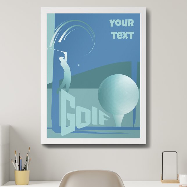 Golf golfing golfer Golf club text wall decor (Creator Uploaded)