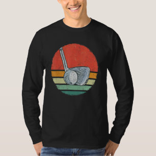 Golf Golfing Golfer Pitch Par Retro Sunset T-Shirt