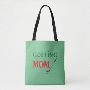 GOLF - GOLFING MOM, Green, Cool Tote Bag