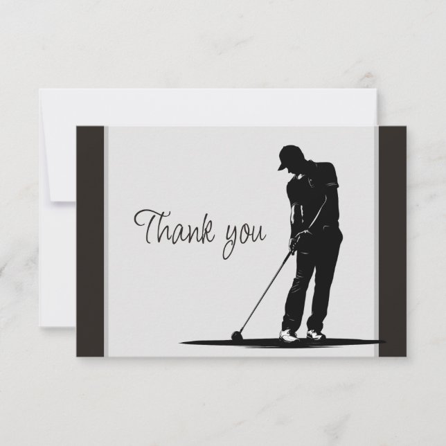 Golf Golfing  Volunteer Helper Thank You Card (Front)