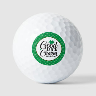 Golf Good Luck  with shamrock  St. Patrick's Day   Golf Balls