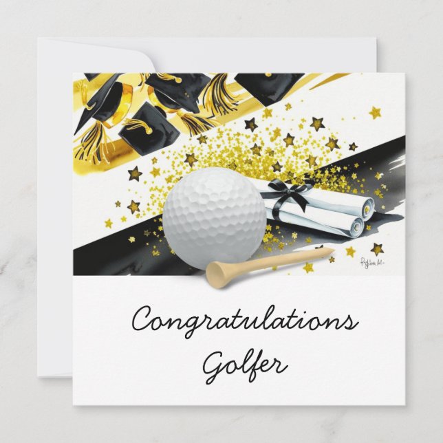 Golf Graduation Card – Congratulations Graduate (Front)