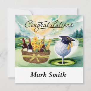 "Golf Graduation Card – Congratulations Graduate!"