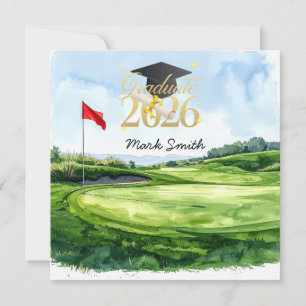 Golf Graduation Congratulations 2026 Card