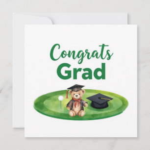 Golf Graduation Congratulations on Par for golfer Card