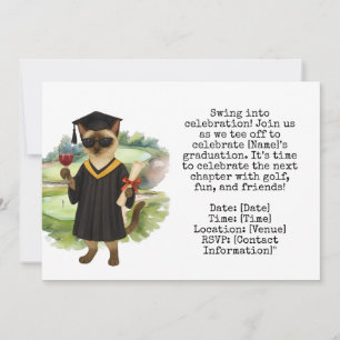 Golf Graduation themed Invitation