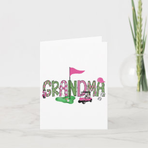 Golf Grandma Pink Hole In One Golf 1st Birthday Gi Card