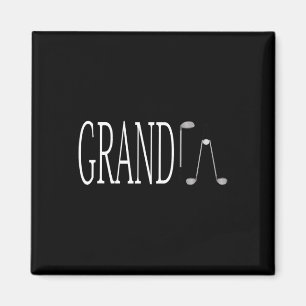 Golf Grandpa Gift Shirt With Golf Clubs Design Magnet