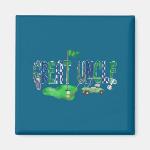 Golf Great Uncle Hole One Graphic Art Magnet