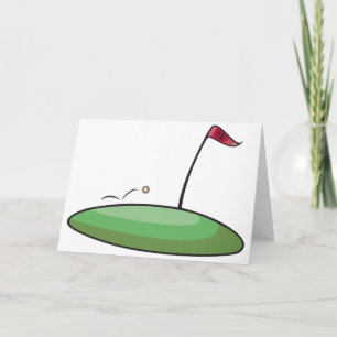 Golf Green 18th Hole Greeting Cards