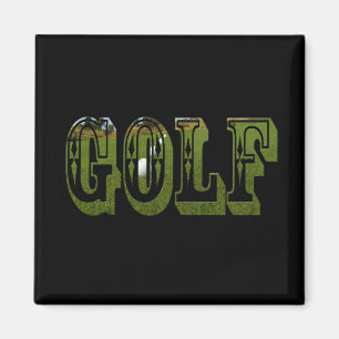 Golf Green Dimensional Word With Balls, Magnet