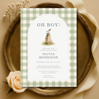 Golf Green Gingham Baby Shower