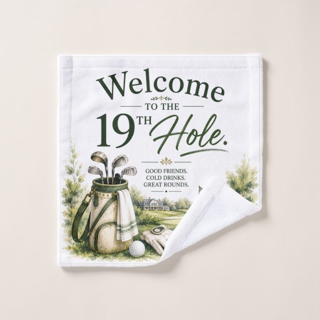 Golf Green grass with golf balls Wash Cloth (Wash Cloth)