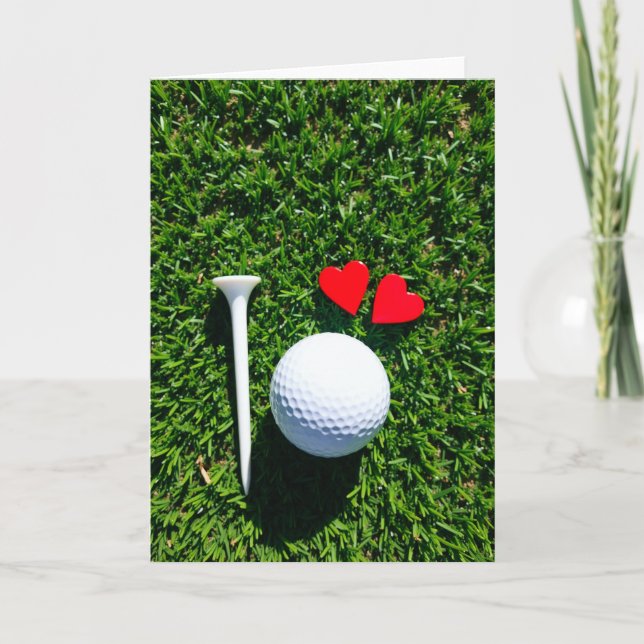 Golf Green Love Scene Card (Front)