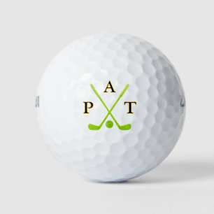 Golf Green Monogram three-letter nick name Balls