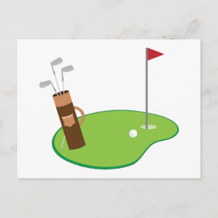 Golf Green Postcard