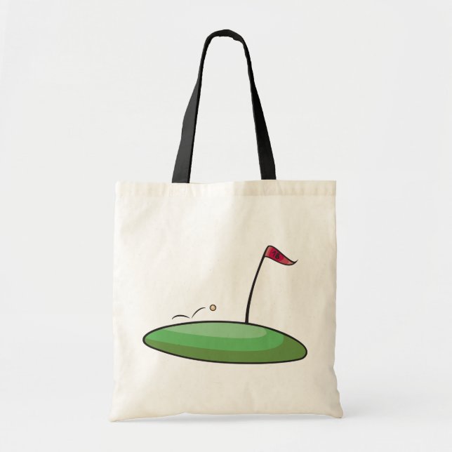 Golf Green Putting Hole with Flag 18 Tote Bag (Front)