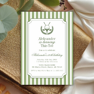 Golf Green Thir-Tee 30th Outdoor Adult Birthday Invitation