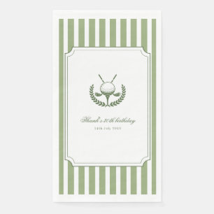 Golf Green Thir-Tee 30th Outdoor Adult Birthday Napkin