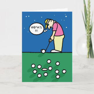 Golf greeting card