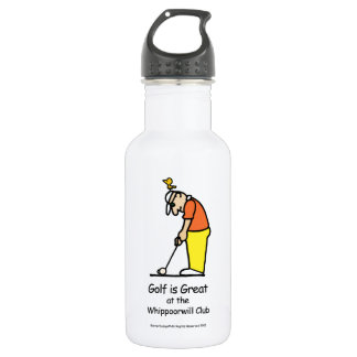 Golf Greetings Water Bottle White