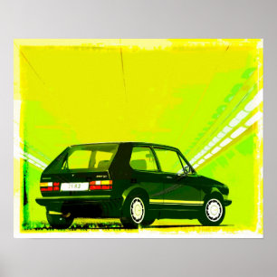 Golf GTi MkI Green Poster