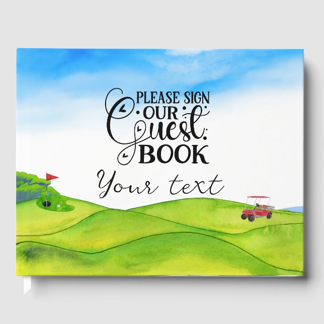 Golf guest book for golfer to sign  (Front)