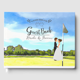 Golf guest book for golfers Wedding Party