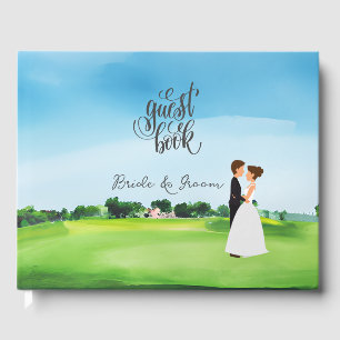 Golf guest book for golfers Wedding Party