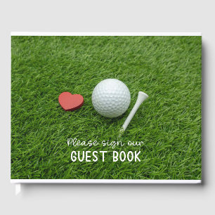 Golf Guest book golf ball for wedding party