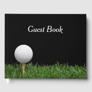 Golf Guest book on black background