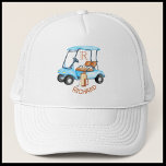 Golf Guy Cart Clubs Monogram Name Trucker Hat<br><div class="desc">Custom Cart Clubs with name and monogram hat --This is a great gift for all golf lovers -- simple and elegant. Personalise it with their initials/monogram. If you have any design questions or a special request,  please send an email to: charmdesignstudio@rcn.com</div>