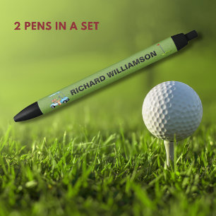 Golf Guy Cart Flag Personalised Name Pen