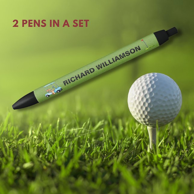 Golf Guy Cart Flag Personalised Name Pen (Creator Uploaded)