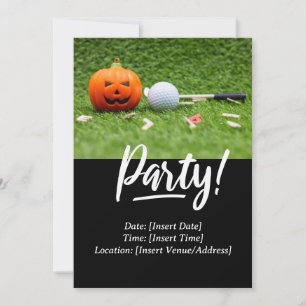 Golf Halloween themed for golfer Invitation