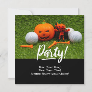 Golf Halloween themed for golfer Save The Date