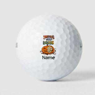 Golf Halloween with scary pumpkin spooky  Balls