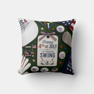 GOLF Happy 4th July for Golfer Cushion