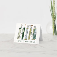 golf happy birthday card 