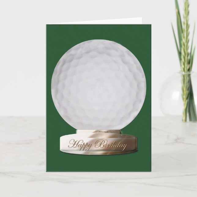 Golf Happy Birthday Card (Front)