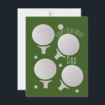 Golf Happy Birthday Dad Father Grandpa Card<br><div class="desc">Birthday Card with Golf Theme Happy Birthday Greeting</div>