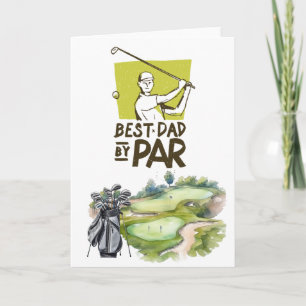 Golf  Happy Father's Day best dad by par Card