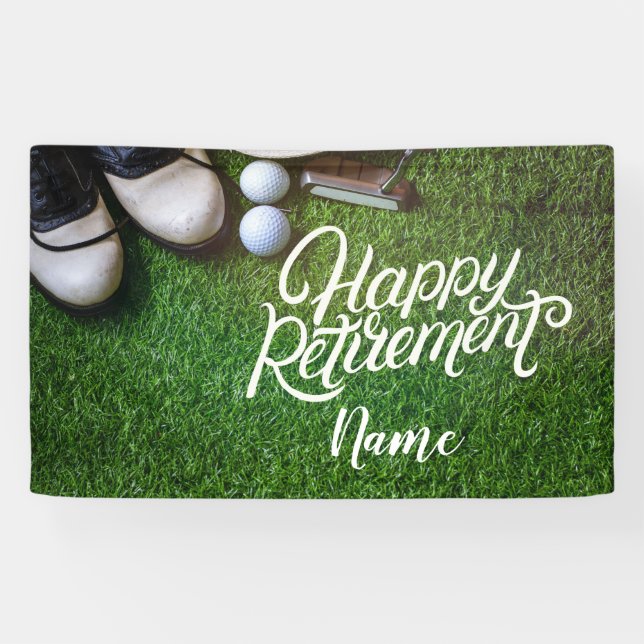 Golf happy retirement  banner (Horizontal)