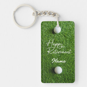 Golf Happy Retirement Key Ring