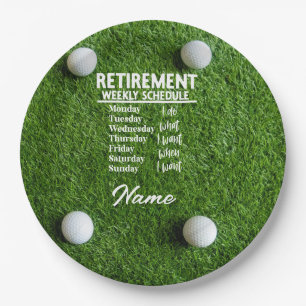 Golf Happy Retirement Queen has retired Paper Plat Plate