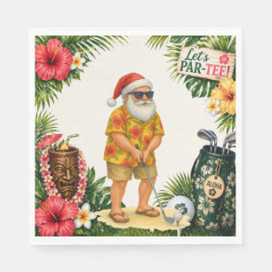 Golf Hawaii themed Christmas Party Napkin