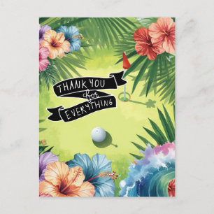 Golf Hawaii themed Flat Thank You Card